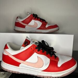 Nike Dunk Low By You Custom Shoes Size Men's11.5 Red/White/Pink